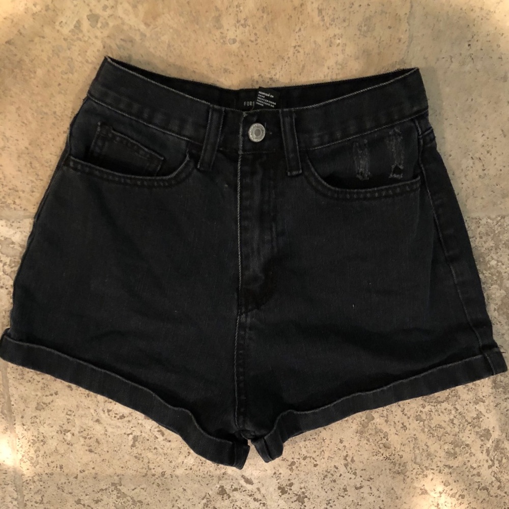 Black High Waisted Shorts
